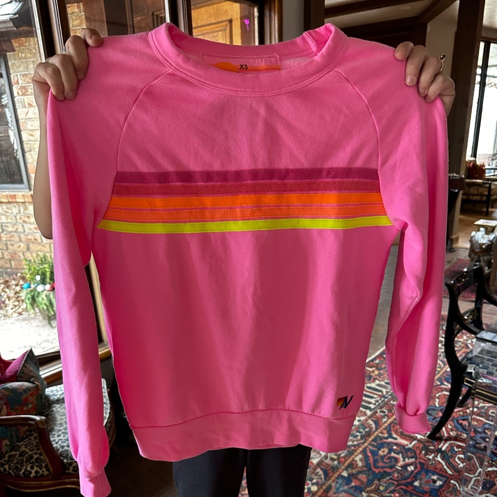 Aviator Nation pink sweatshirt XS